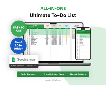 Ultimate To-Do List, Google Sheets Template