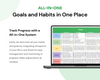 Ultimate Habits Tracker + Yearly Goals Tracker, Google Sheets Template